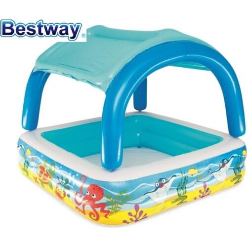 52192 Bestway 1.47mx1.47mx1.22m Rectangular Canopy Inflatable Pool 58"x58"x48" Canopy Play Pool