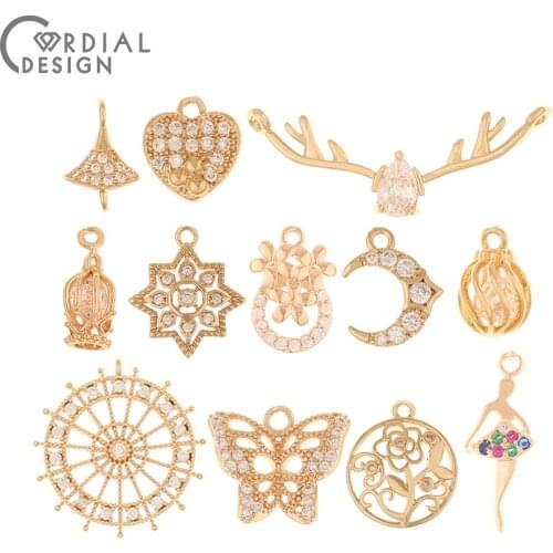 Cordial Design 6Pcs Necklace & Earrings Pendants/Choose/Jewelry Accessories/Multi Shape/Jewelry Findings Components/Hand Made