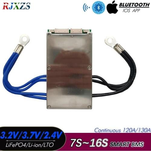 7S to 16S 50A /100A New DIY LiFePo4 Li-ion LTO Smart BMS PCM With Android Bluetooth APP Software Monitor