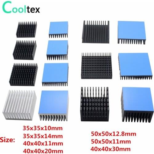 7 model Aluminum Heatsink Heat Sink Radiator Cooling cooler For Electronic Chip IC LED computer With Thermal Conductive Tape