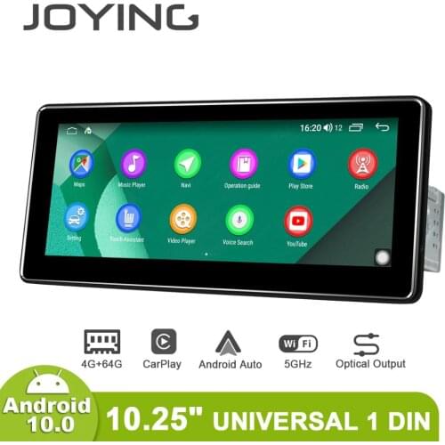 10.25" Android 10 Car Radio 1 din Univeral 4GB 64GB stereo video GPS Navigation Head Unit Carplay Multimedia Player Mini