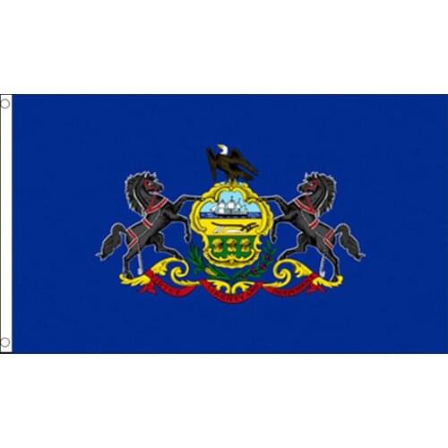 Free shipping xvggdg USA Pennsylvania flag print Polyester banner flag