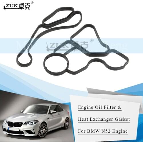 ZUK Engine Oil Filter Element Profile-Gasket Seal For BMW N52 ENGINE For X1 X3 1/2/3/4/5/6/7 Series Express Delivery