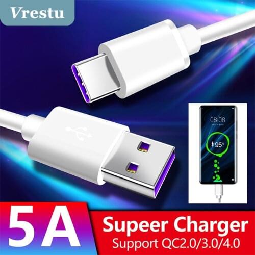 USB Type C Cable Fast Charging for Samsung S21 S20 Xiaomi Huawei POCO Wire Cord USB-C Charger Mobile Phone USBC Type-C Cable 2m