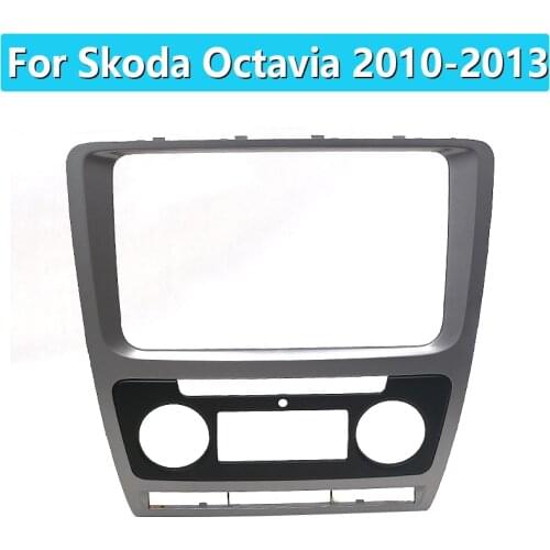 Radio Fascia Audio Stereo Panel Mounting Installation Dash Kit Trim Frame Adapter For Skoda Octavia 2010~2013
