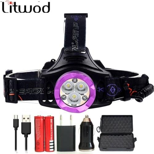 Litwod Z307307 9000LM 3pcs XM-L2 U3 3*COB Led Headlamp Headlight Head Lamp Flashlight Torch Lantern 18650 or AA battery