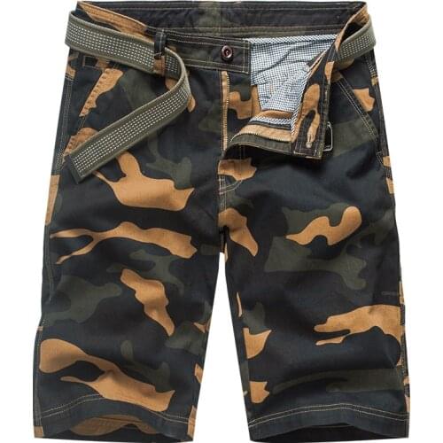 Camouflage Mens Military Cargo Shorts 2020 Brand New Army Tactical Camo Shorts Men Cotton Loose Work Casual Short Pants