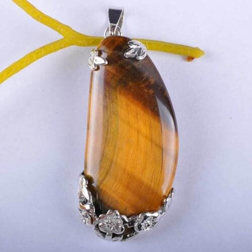 Natural Tigereye GEM Stone Bead GEM Pendant Jewelry For Gift WS893