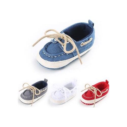 Adorable Toddler Newborn Infant Baby Girl Boy Denim Shoes Newborn Infant Toddler Pram Soft Sole Prewalker Casual First Walkers
