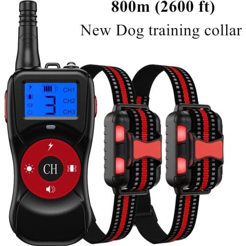 New 800m (2600ft) Dog training collar T502 Dog Beeper Collar Rechargeable Nylon Electronic Dog Training Collar 4 mode 40% off