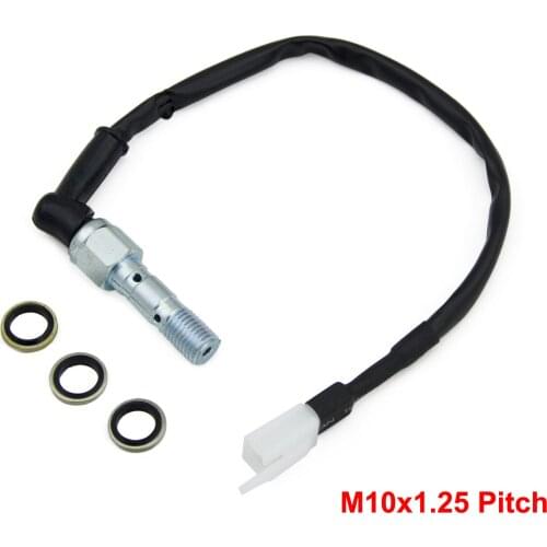 Motorcycle M10 x 1.25 Double Banjo Bolt Hydraulic Brake Switch Fits For Yamaha R1 R6 FZ1 FZ6 MT07 MT09 XJR1300 XSR700 R3 R25