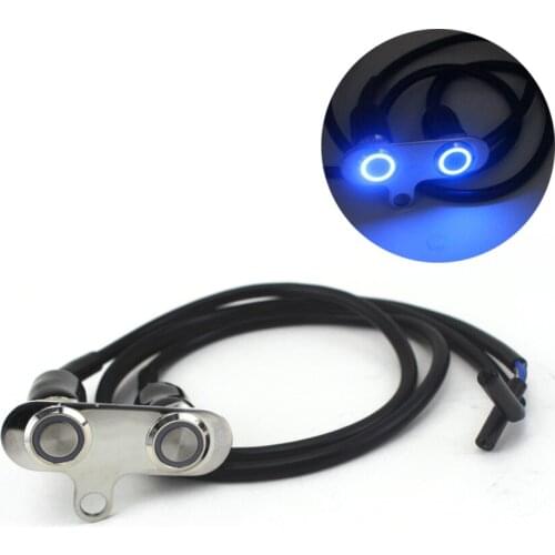 Motorcycle Handlebar Switch Adjustable Mount Headlight Hazard Fog Light ON/OFF Dual Buttons Manual-return Lock