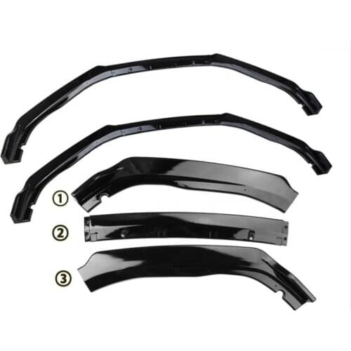 4Piece Car Front Bumper Lip Splitter Body Kit Spoiler Splitter Front Bumper Lip For Honda For Accord 10th 2018 2019 Gen Sport