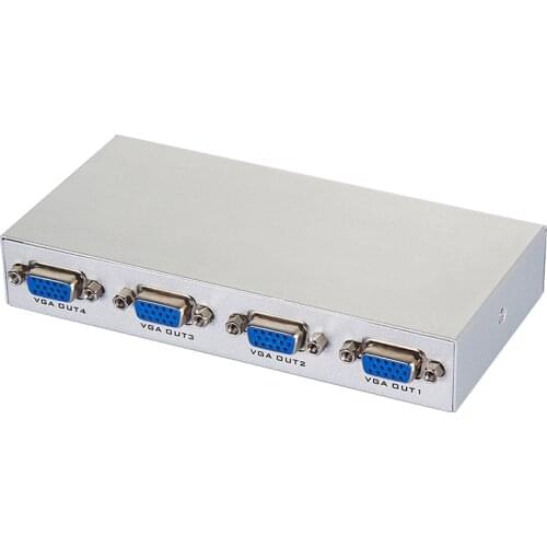 MT-VIKI VGA Splitter 1 input 4 output VGA video splitter 4 monitors display the same screen at the same time