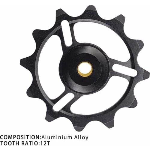 REDLEND Bicycle 12T Aluminum Alloy Guiding Wheel MTB Bike Accessories Bike Guiding Wheel Gear Wheel Bicycle Cycling Parts