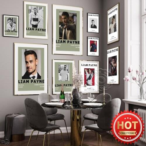 Liam Payne Modern Canvas Painting, Hot Music Singer Star Poster, Print Art Living Room Home Decor, Bar Pub Club Wall Stickers