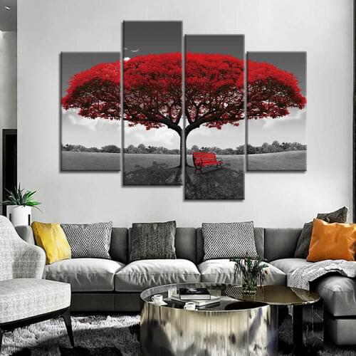 Modern tree Poster Print Canvas Painting Pictures Wall Art Home Decor Wall Art