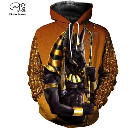 Men God of ancient egypt print 3D india native Hoodie women unisex vintage Sweatshirt zipper pullover tracksuit hooded