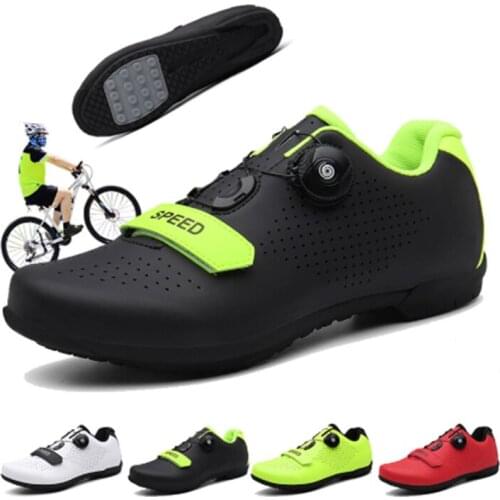 2021Self-locking Cycling Shoes Outdoor Professional Trainers Racing Bike Shoes Rubber Sapatilha Ciclismo Specialized Sneakers