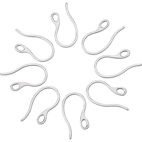 20pcs DIY Earring Findings components Earring Clasps Hooks Fittings DIY Jewelry Accessories Stainless Steel Hook Earwire Jewelry