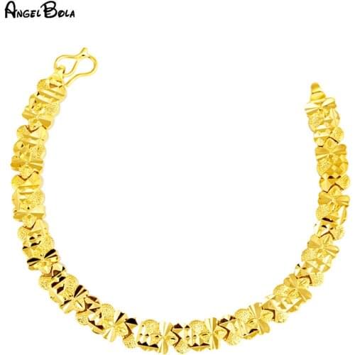 Womens Gold Creative Geometric Bracelet Wedding Engagement High-end Jewelry Watch Chain Does Not Fade Couple Holiday Gifts