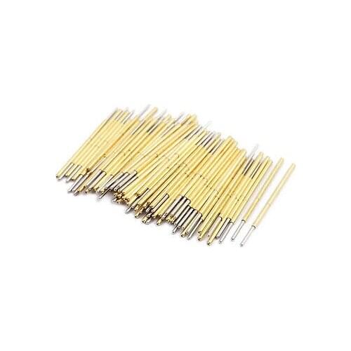 100pcs PM75-J1 1.0mm Dia 28mm Length Metal Spring Pressure Test Probe Needle
