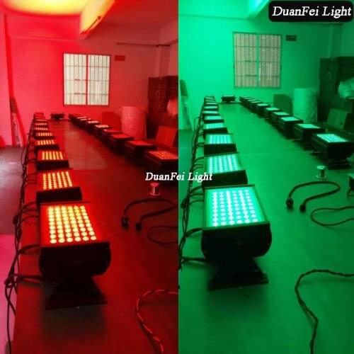 12lot ip65 outdoor led washer rgb 3in1 color wash city light 54x3w rgb dmx wall washer lamp