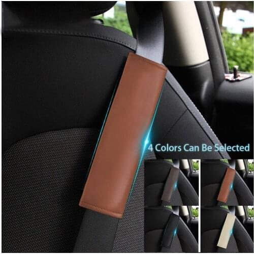 Safety Belt Shoulder Cover For Chevrolet Orlando silverado 1500 Suburban Sonic LT-RS Leather Seat Belt Protection Cover 2pcs