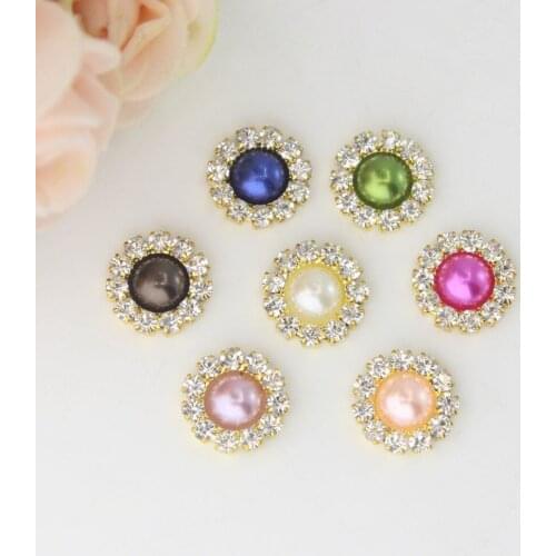 2018 Time-limited Top Fashion Washable 11mm Flatback Embellish Diy Hair Interspersed Button Shiny Wedding Accessories Costura