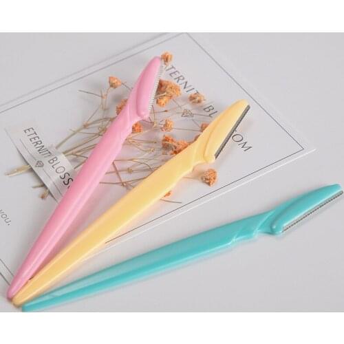 3/10pcs Eyebrow Trimmer Portable Eyebrow Razor Shaver Eye Brow Shaper Shaping Tool Scissors Facial Hair Remover for Women Makeup