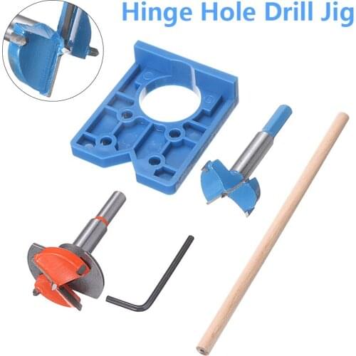 35mm ABS Hinge Hole Drill Jig Concealed Cabinet Hinge Hole Drill Jig Wood Hole Saw Tools Accessories