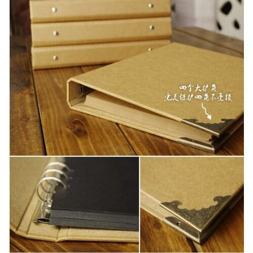 Handmade Blank Baby Photo Album Loose-leaf DIY Anillas Encuadernar Scrapbooking