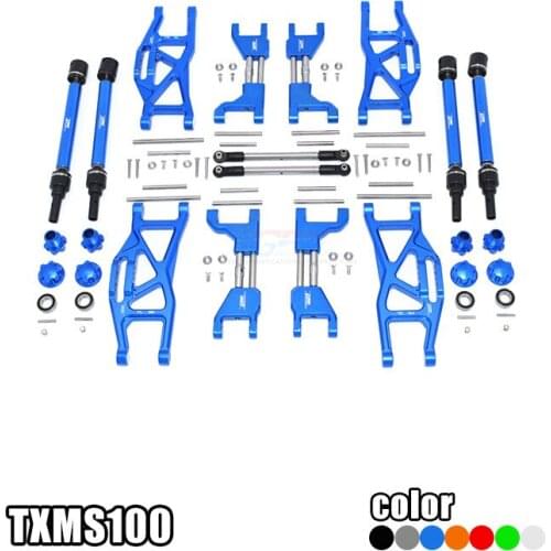 Aluminum Widen Suspension Front/Rear Lower/Upper Arm+CVD shaft for TRAXXAS1/10 MAXX 89076-4 rc car parts (widen 2mm each side)