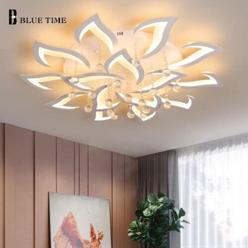 White Modern Led Chandelier For Living room Bedroom Dining room Kitchen Lamp Indoor Chandelier Lighting Luminaires 110V 220V