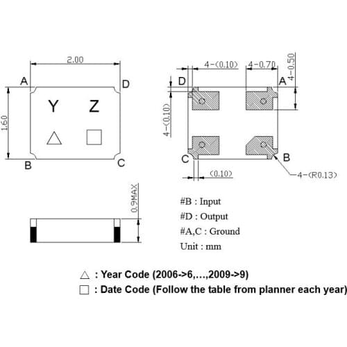 Free Shipping! 5pcs New Original TA0406A 0406A SAW Filter 1575.42 MHz SMD 2.0x1.6 mm