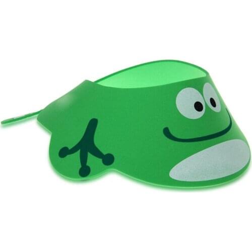 Baby Kid Toddler Bath Shower Cap Hat Wash Hair Shampoo Shield Adjustable Green
