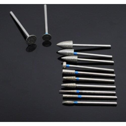 HP Diamond Burs Kit Polishing Jewellery Trimming Drill 2.35mm For Dental Lab