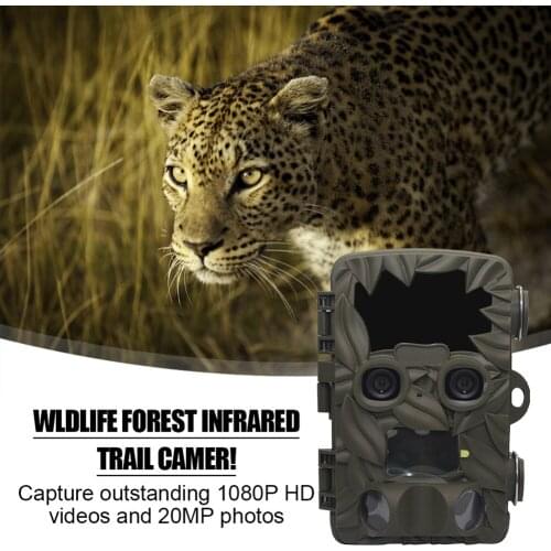 2021 H8201 2.4 inch Trail Camera 4K HD Outdoor Wildlife Waterproof Monitoring Dual-Lens 20MP 170 Degree Wide Angle Night Vision