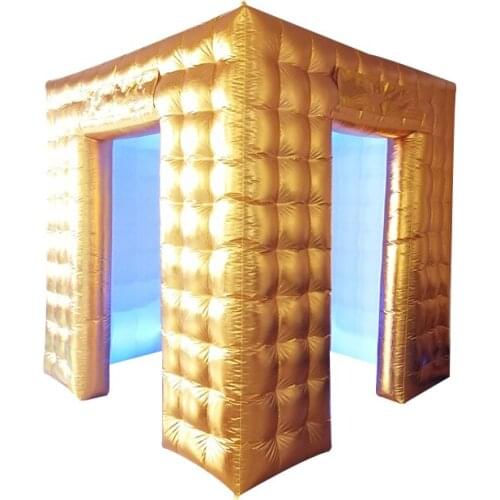 FUNWORLD Hight quality inflatable photo booth with colorful LED lights inside inflatable Tent for Party, Wedding