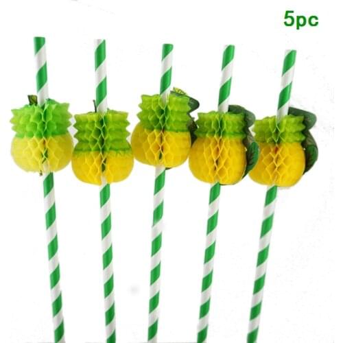 Hawaii Party Decor Flamingo Parti Hawaiian Pineapple Straw Tropic Forest Theme Summer Beach Party Decor Fruit Party Decor