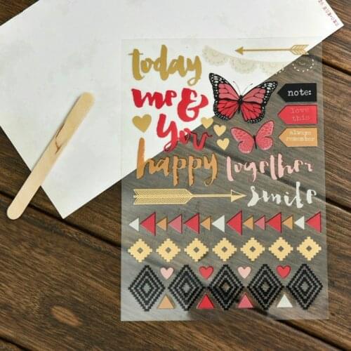 Happy Toghter Rub On set for Scrapbooking Happy Planner/Card Making/Journaling Project