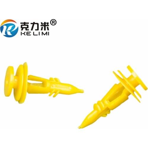 KE LI MI 50 Pieces For Jeep Cherokee Chrysler Trim Panel Tail Gate Retainers Yellow Plastic Rivet