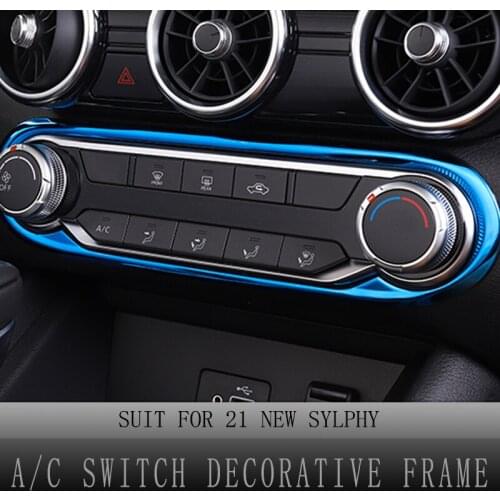 Air Panel Covers for Nissan Sentra Bluebird Sylphy 2020-2021 Air Panel Decorative Frame Trim Car Interior Accessories