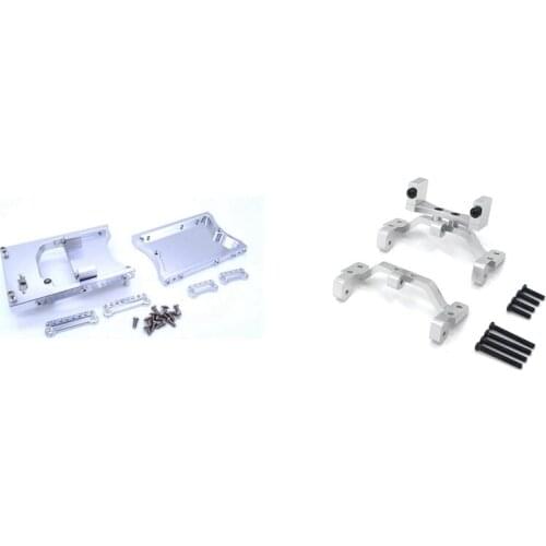 Metal Steering Servo Fixed Mount Bracket Beam with Metal Pull Rod Base Seat & Axle Up Servo Bracket Mount Accessories