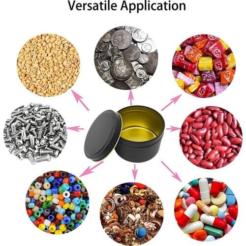 MLGB Candle Tins 24 Piece 4 Oz Metal Candle Containers for Making Candles Arts Crafts Dry Storage Black