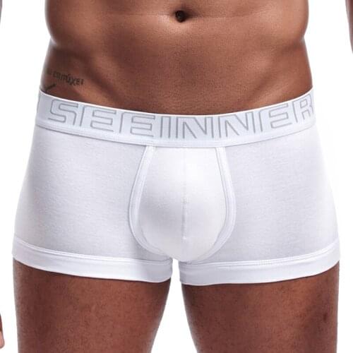 Fashion Shorts Men Underwear Soft Boxers Cotton Boxer Men Solid Boxer Shorts Sexy Mens Underwear Gay Penis Pouch Panties