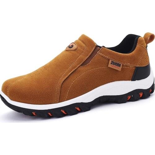 Large Size Non Slip Slip-on Mens Sneakers Mens Running Shoes Sport Sneakers Men Sports Shoes Brown Trainers 2021 Brand GMB-1137