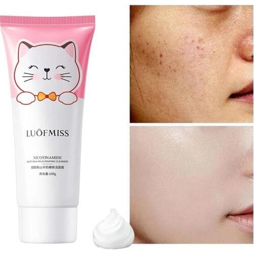 Niacinamide Goat Milk Cleanser Gentle Refreshing Smooth Oil control Moisturizing Foam Facial Cleanser