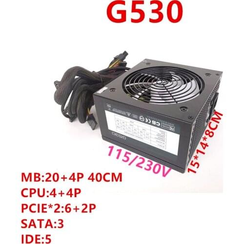 New PSU For Andyson Mute Power Supply Rated 450W Peak 530W Power Supply G530
