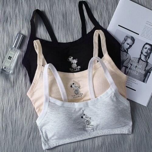 9-18Y Girls Underwear Soft Cotton Bra for Kids Teenager Training Small Vest Underwear Puberty Clothing Wire Free